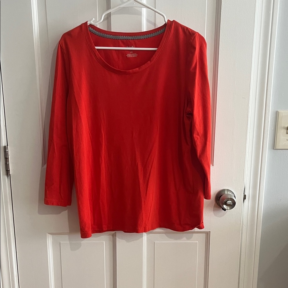 Rafaella Women's Vibrant Red Long Sleeve Top